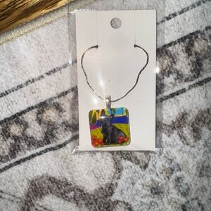 Brand new black Frenchie Pendant Necklace